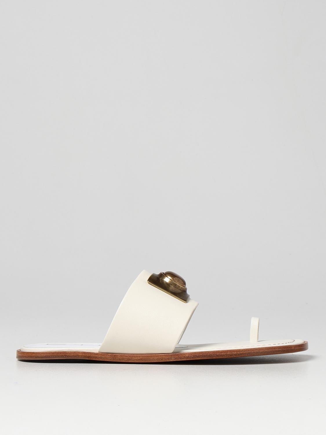 ETRO CROWN ME LEATHER FLAT SANDALS,D14751001