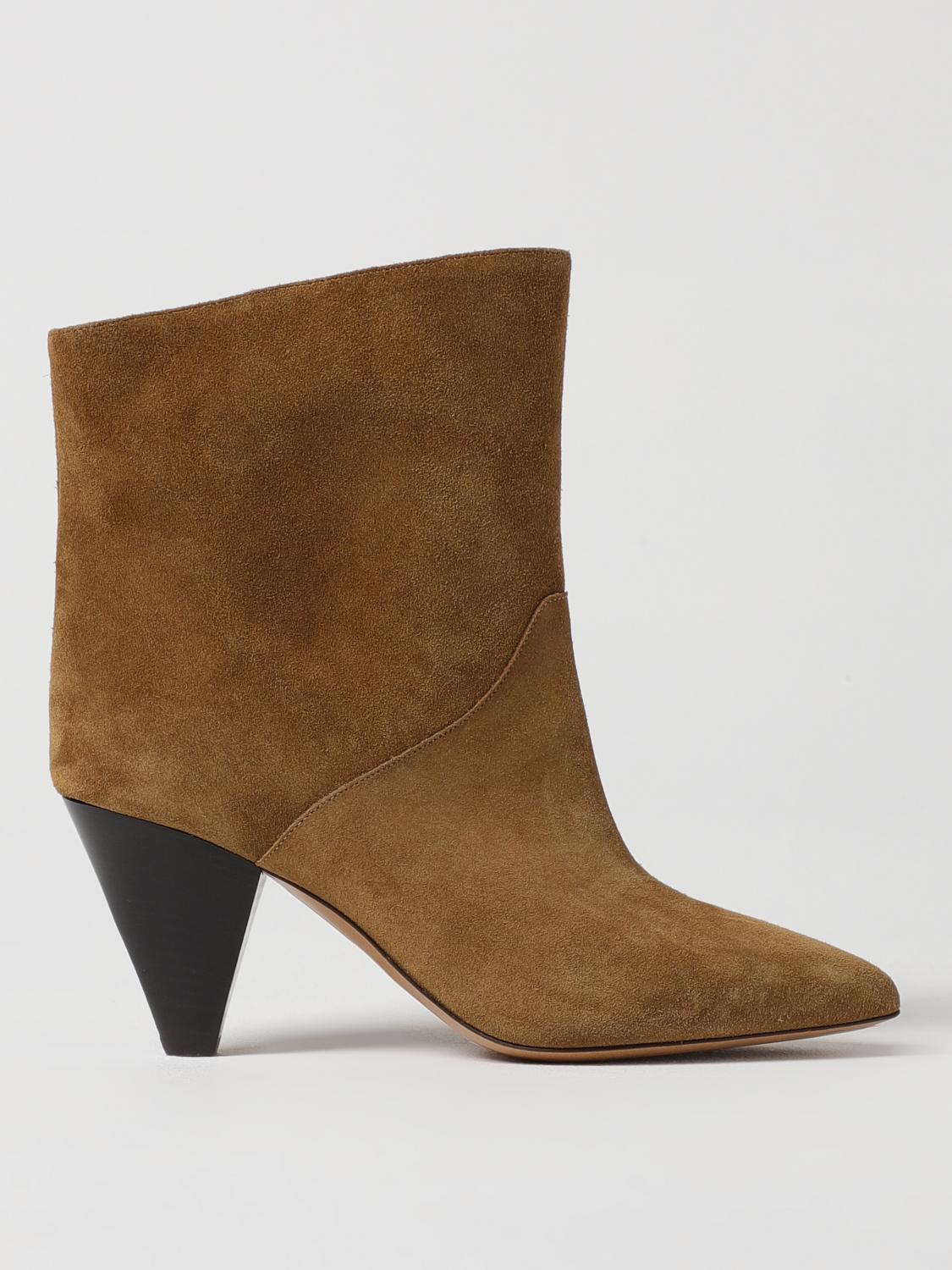 Isabel Marant Flat Ankle Boots Woman Color Brown In Brown