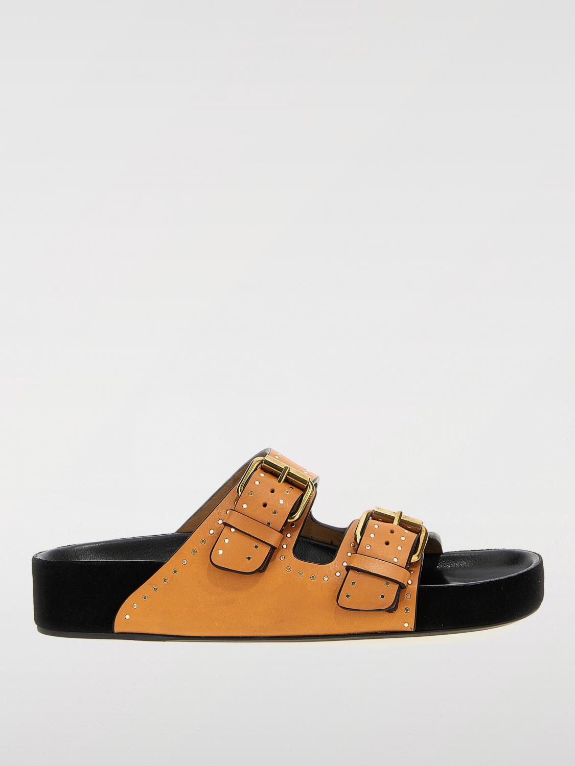 Shop Isabel Marant Flat Sandals Woman Color Brown