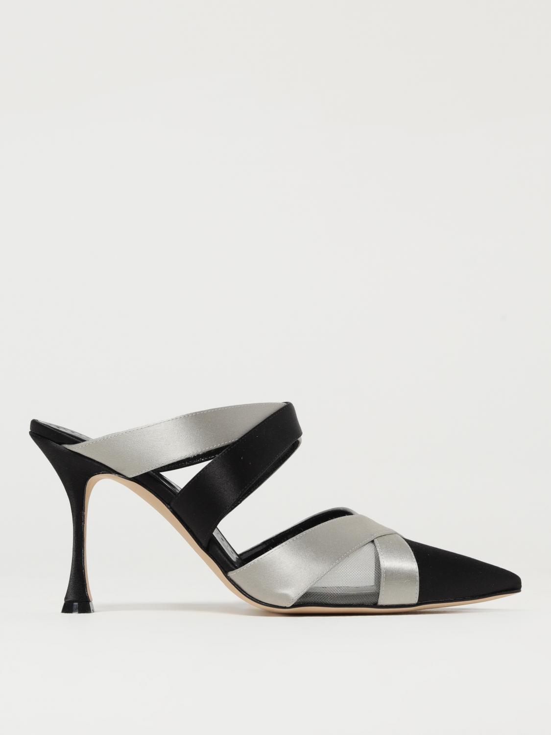 Shop Manolo Blahnik Shoes Woman Color Black In Schwarz